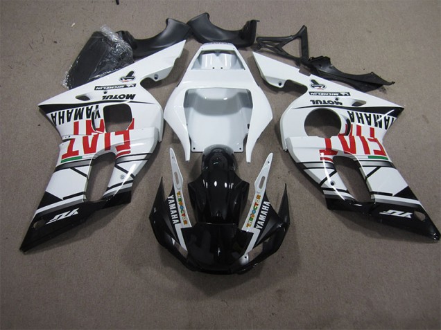 Blanc Noir Fiat Carénage Moto R6 98-02
