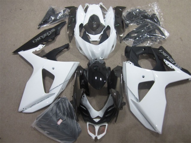 Blanc Noir Kit Carénages Motos Complet GSXR 1000 K9 09-16 Blanc Noir Kit Carénages Motos Complet GSXR 1000 K9 09-16