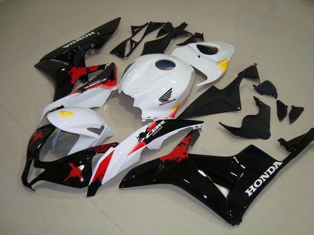 Blanc Noir Rouge Carénages Moto CBR 600 RR 07-08 Blanc Noir Rouge Carénages Moto CBR 600 RR 07-08