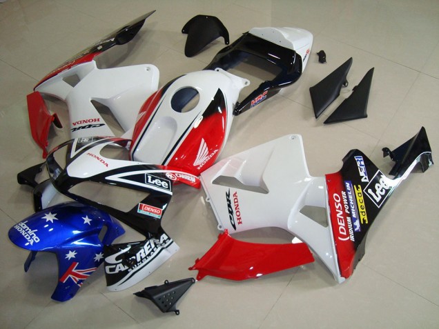 Blanc Noir Rouge Lee Carénage Moto CBR 600 RR 03-04 Blanc Noir Rouge Lee Carénage Moto CBR 600 RR 03-04