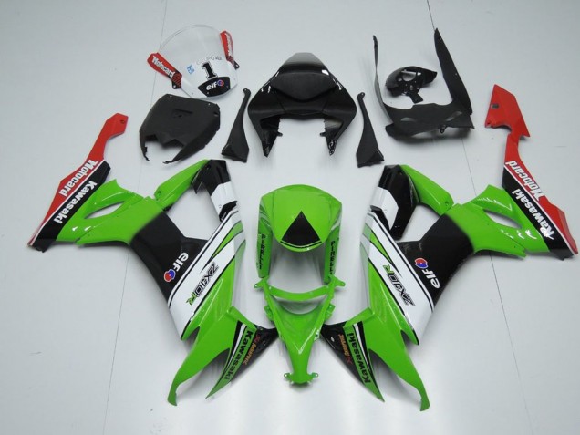 Blanc Noir et Vert Carénage Moto ZX10R 08-10