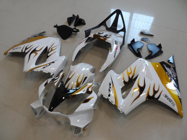 Blanc Or Noir Flamme Carénage Moto VFR 800 02-13