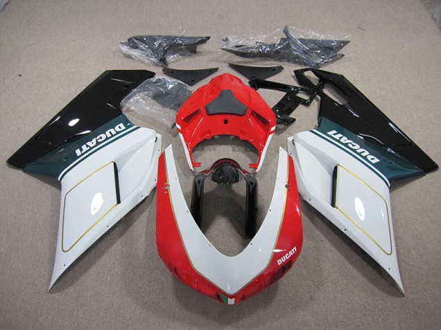 Blanc Rouge Carénage Moto Ducati 1098 848 07-14
