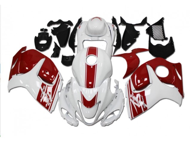 Blanc Rouge Carénages Moto GSXR 1300 Hayabusa 08-19
