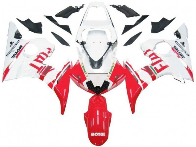 Blanc Rouge Fiat Carénage Moto R6 03-05