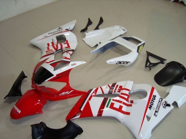 Blanc Rouge Fiat Motul Acer Carénage Moto R6 98-02 Blanc Rouge Fiat Motul Acer Carénage Moto R6 98-02