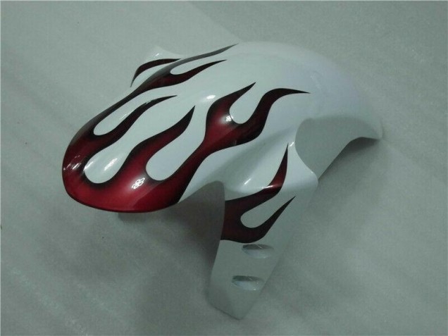 Blanc Rouge Flamme Carénage Moto R1 04-06