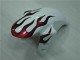 Blanc Rouge Flamme Carénage Moto R1 04-06