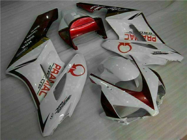 Blanc Rouge Kit Carénages Motos CBR 1000 RR 04-05 Blanc Rouge Kit Carénages Motos CBR 1000 RR 04-05