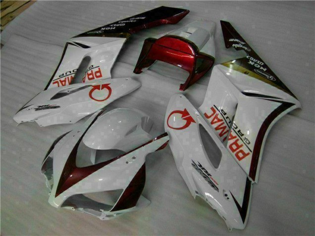 Blanc Rouge Kit Carénages Motos CBR 1000 RR 04-05 Blanc Rouge Kit Carénages Motos CBR 1000 RR 04-05