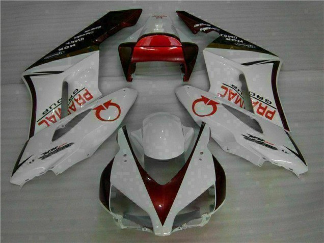 Blanc Rouge Kit Carénages Motos CBR 1000 RR 04-05 Blanc Rouge Kit Carénages Motos CBR 1000 RR 04-05