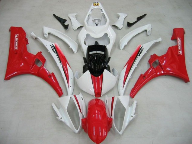 Blanc Rouge Michelin Carénage Moto R6 06-07