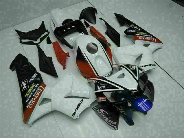 Blanc Rouge Noir Lee Carénage Moto CBR 600 RR 05-06