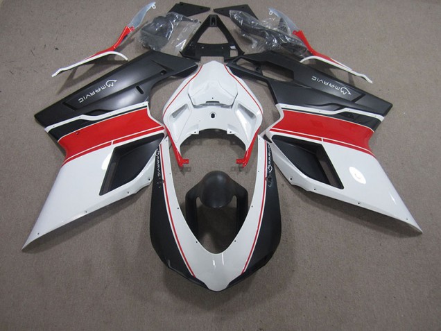 Blanc Rouge Noir Marvic Carénage Moto Ducati 848 07-14