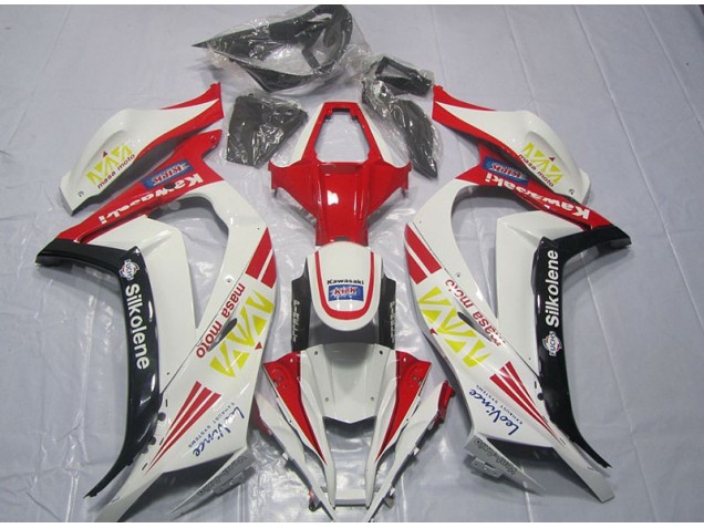 Blanc Rouge Silkolene Carénage Moto ZX10R 11-15