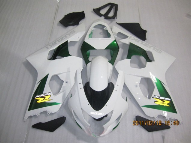 Blanc Vert Carénage Moto GSXR 600 K4 04-05 Blanc Vert Carénage Moto GSXR 600 K4 04-05
