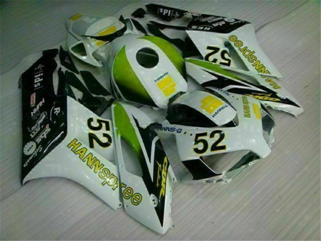 Blanc Vert Hannspree 52 Carénage Moto CBR 1000 RR 04-05 Blanc Vert Hannspree 52 Carénage Moto CBR 1000 RR 04-05