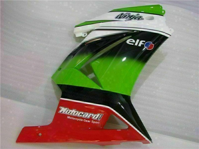 Blanc Vert Noir Ninja Carénage Moto EX250 08-12 Blanc Vert Noir Ninja Carénage Moto EX250 08-12