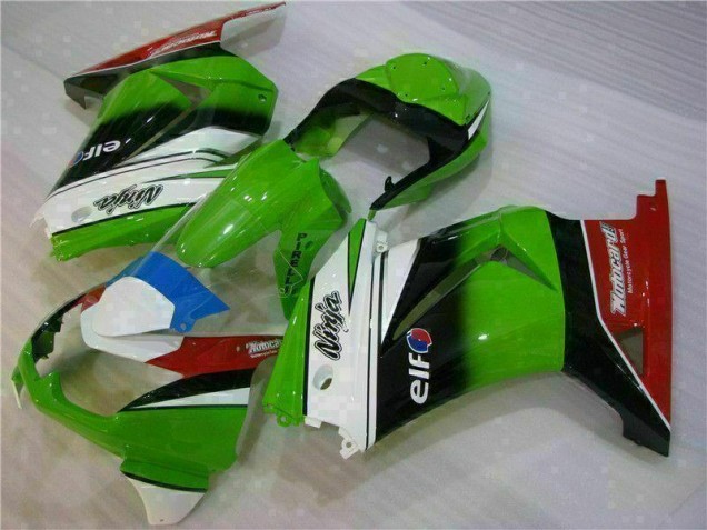 Blanc Vert Noir Ninja Carénage Moto EX250 08-12 Blanc Vert Noir Ninja Carénage Moto EX250 08-12