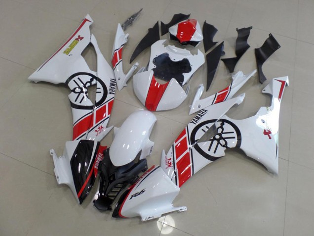 Blanc avec Big Yamaha Logo Carénage Moto R6 08-16 Blanc avec Big Yamaha Logo Carénage Moto R6 08-16