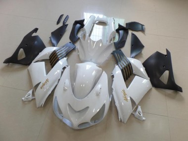 Blanc et Noir Mat Carénage Moto ZX14R ZZR 1400 06-11