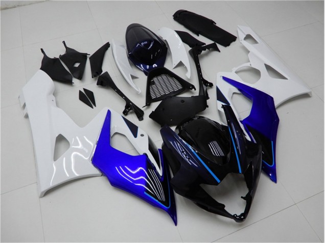 Bleu Blanc Carénage Moto GSXR 1000 K5 05-06