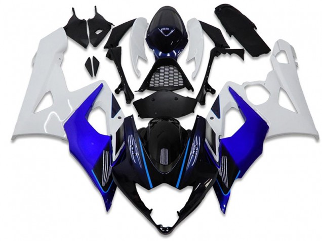Bleu Blanc Carénage Moto GSXR 1000 K5 05-06