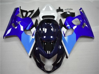 Bleu Blanc Carénage Moto GSXR 600 / 750 K4 04-05