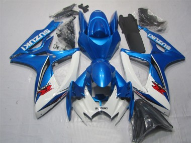 Bleu Blanc Carénage Moto GSXR 600 K6 06-07