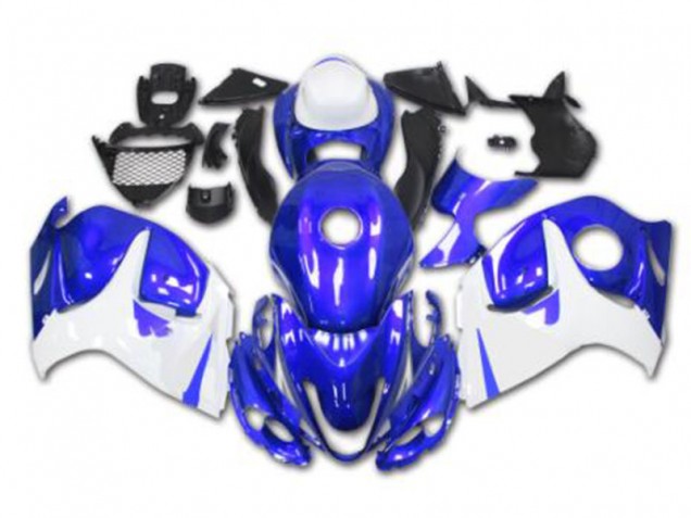Bleu Blanc Carénages Moto GSXR 1300 Hayabusa 08-19
