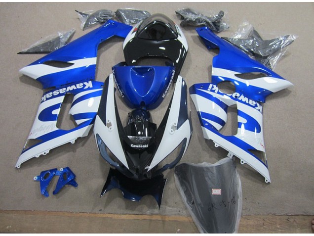 Bleu Blanc Carénages Moto ZX6R 05-06