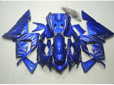 Bleu Blanc Flamme Carénage Moto ZX10R 03-05