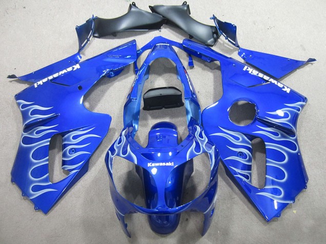 Bleu Blanc Flamme Carénage Moto ZX12R 00-01