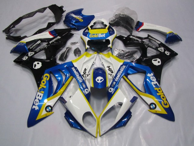 Bleu Blanc GoldBet Carénage Moto S1000RR 09-14 Bleu Blanc GoldBet Carénage Moto S1000RR 09-14
