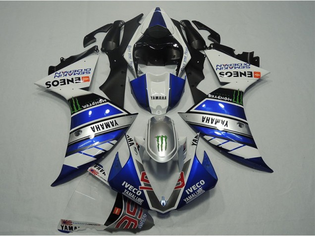 Bleu Blanc IVECO Carénage Moto R1 12-14