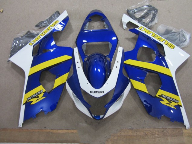 Bleu Blanc Jaune Carénage Moto GSXR 600 K4 04-05 Bleu Blanc Jaune Carénage Moto GSXR 600 K4 04-05
