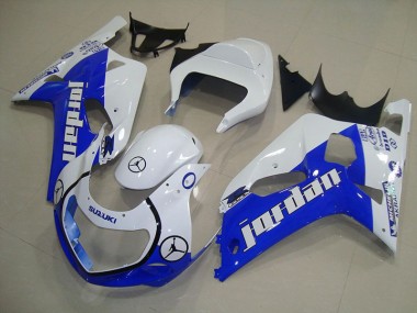 Bleu Blanc Jordan Carénage Moto GSXR 750 K1 K2 K3 01-03