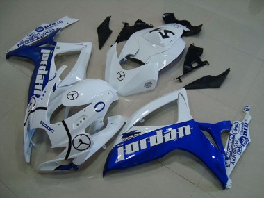 Bleu Blanc Jordan Carénage Moto GSXR 750 K6 06-07