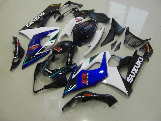Bleu Blanc Kit Carénages Motos Complet GSXR 1000 K5 05-06