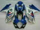 Bleu Blanc Kit Carénages Motos Complet GSXR 1000 K7 07-08 Bleu Blanc Kit Carénages Motos Complet GSXR 1000 K7 07-08