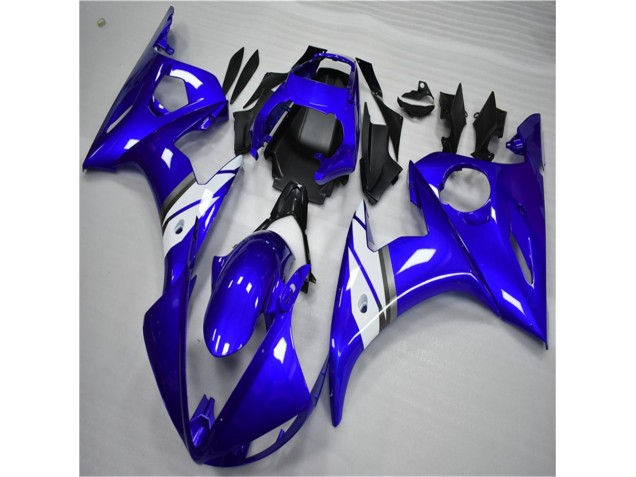 Bleu Blanc Kit Carénages Motos Complet R6 03-05 Bleu Blanc Kit Carénages Motos Complet R6 03-05