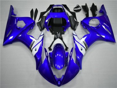 Bleu Blanc Kit Carénages Motos Complet R6 03-05