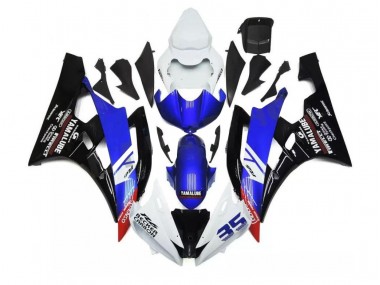 Bleu Blanc Kit Carénages Motos Complet R6 06-07