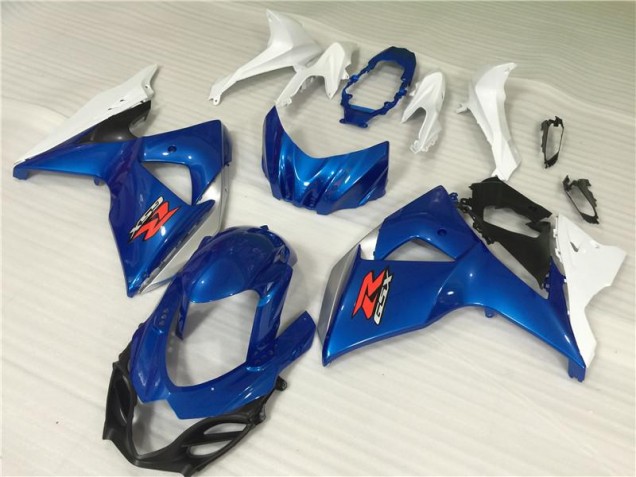 Bleu Blanc Kit Carénages Motos & Plastique GSXR 1000 K9 09-16 Bleu Blanc Kit Carénages Motos & Plastique GSXR 1000 K9 09-16