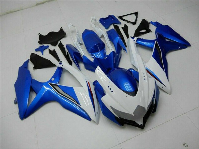 Bleu Blanc Kit Carénages Motos & Plastique GSXR 600 / 750 K8 08-10 Bleu Blanc Kit Carénages Motos & Plastique GSXR 600 / 750 K8 08-10