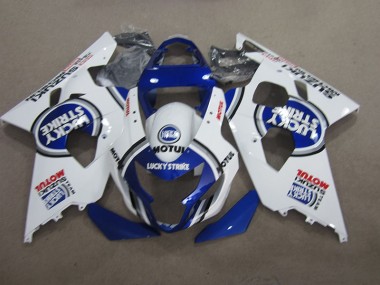 Bleu Blanc Lucky Strike Motul Carénage Moto GSXR 600 K4 04-05