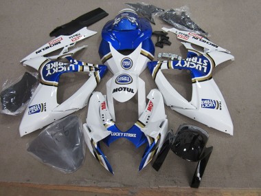 Bleu Blanc Lucky Strike Motul Carénage Moto GSXR 750 K6 06-07