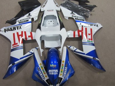 Bleu Blanc Motul Fiat Carénage Moto R1 02-03