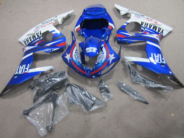 Bleu Blanc Motul Fiat Carénages Moto R6 03-05