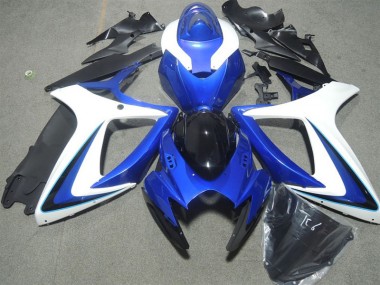 Bleu Blanc Noir Carénage Moto GSXR 600 K6 06-07